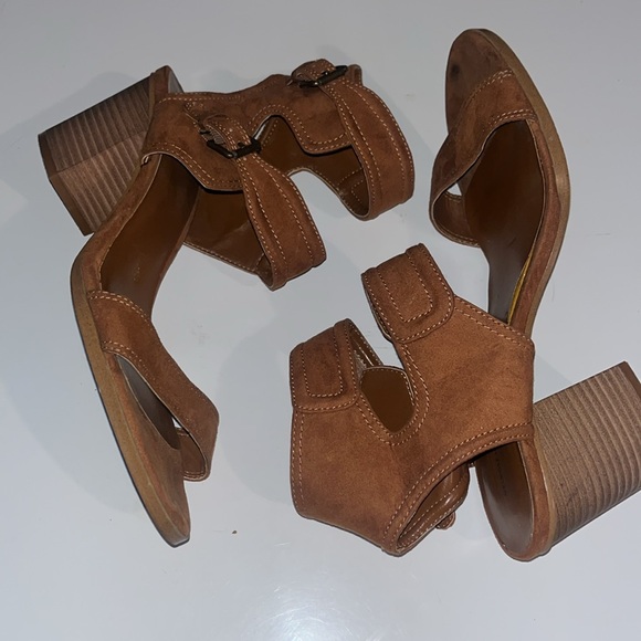 Ladies faux suede sandals 10 - Picture 1 of 5